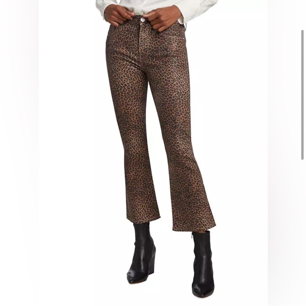 NWOT Frame Le Crop Mini Boot Cut Jeans in Leopard